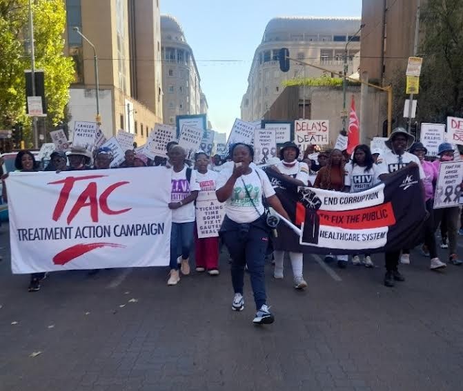 Activists and patients march on Gauteng health department demanding radiation treatment